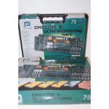 Drilling and screw driver set x2