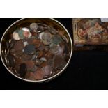 2 Tins of mainly British Coinage