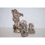 3 Heavy metal oriental figures