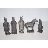 Collection of oriental figures possibly made out o