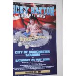 Ricky Hatton signed boxing poster