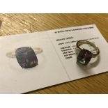 A 9ct mystic topaz ring