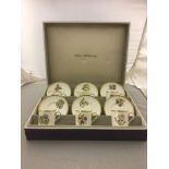 A boxed Royal Worcester set of six coffee cans and saucers