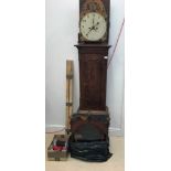 A 19th century oak longcase clock