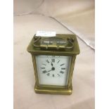 A 19th/20th century brass carriage clock