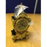 A 19th century fully restored boullework mantel clock, eight-day movement,