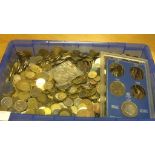 A large quantity of World and mixed coins