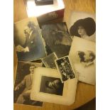 Vintage postcards/photographs; together with an identity book,