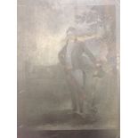 A copper printing plate depicting the Viscount Curzon (1831-1916) by G Harris