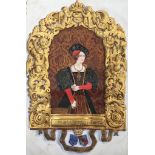 Emma Roberts (19th century) after Hans Holbein: Portrait of Lady Jane Grey, gouache,