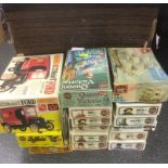 A quantity of vintage Airfix and Matchbox models