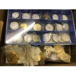 A large quantity of watchmaker's spares: cases,