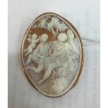 A 9ct cameo brooch/pendant