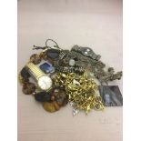 A quantity of vintage dress jewellery,