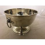 A HM silver punch bowl