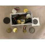 A box of medallions: sporting, Coronation,