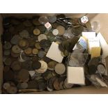 A box of coins, coin sets,