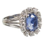 An 18ct White Gold Sapphire and Diamond Dress Ring