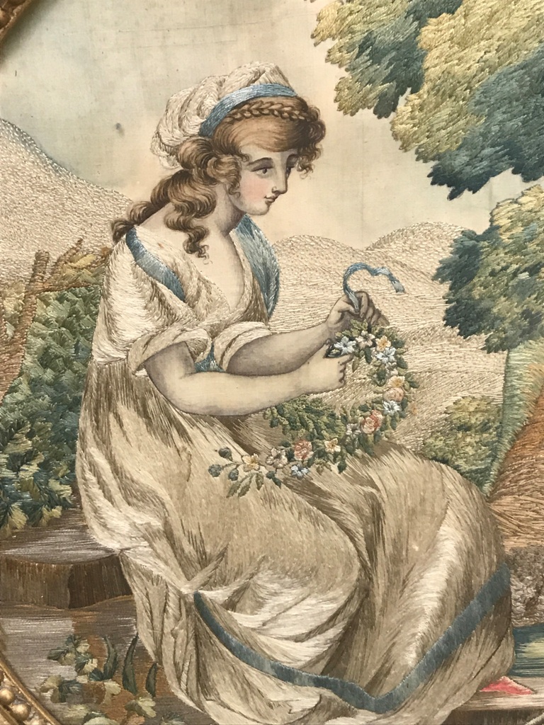 Two Needlework Pictures: 18th/19th century, - Image 7 of 13