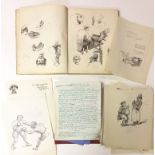 Walter Ernest Spradbery (British, 1889-1969): Two sketchbooks containing numerous drawings,