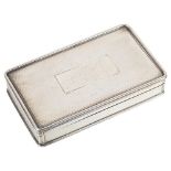 A William IV Silver Snuff Box by Nathaniel Mills: Hallmarked for Birmingham, 1836,