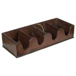 Two Mahogany Wine Carriers: Both with four compartments,