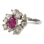 An 18ct Abstract Ruby and Diamond Dress Ring (1.