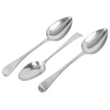 Three George III Silver Old English Pattern Table Spoons: All initialled, two London 1815,