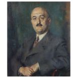 Joseph Otto Flatter (Austrian/British, 1894-1988): Portrait of the artist's brother, oil on canvas,