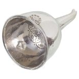 A George III Silver Wine Funnel: London 1808, conventional form,