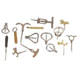 A Large Quantity of Vintage Metal Corkscrews: To include fold-out examples, novelty dog examples,