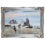W George (19th/20th century): Whitby, oil on canvas, signed lower right,