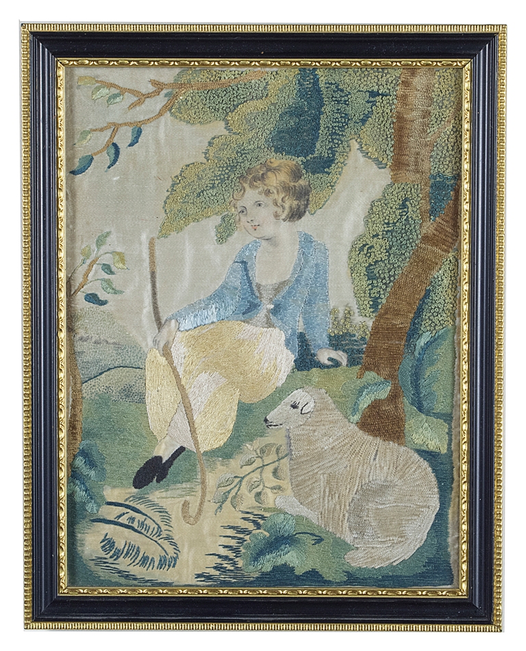 Two Needlework Pictures: 18th/19th century, - Image 2 of 13