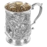 A George III Silver Mug: By William Crips, London 1762,