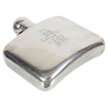 A Silver Hip Flask: By Stokes and Ireland Ltd, Chester 1914,