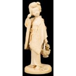 A Japanese ivory carving: Meiji period,