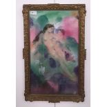 V Bell (20th century): A watercolour study of a woman & child, signed lower left,