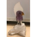 A quartz model of a parrot