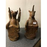 Griffin & Unicorn Royal Devices wooden figures