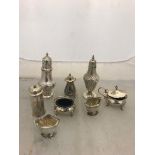 A quantity of HM silver to inc cruet set,