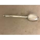 A Georgian silver spoon with marrow scoop handle