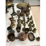 A quantity of brass and EPNS to inc Oriental, ewers, casket,