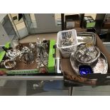 A quantity of silver plate to inc coffee pots, trays,