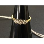 A brilliant-cut 3 stone diamond ring 0.