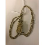 A 9ct Judaica pendant on a 9ct chain