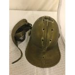 A brass fireman's helmet (A/F)