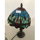 A Tiffany-style lamp