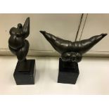 A pair of bronze gymnasts