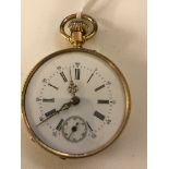 An 18k gold pocket watch by Patek & Co,