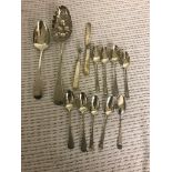 Silver flatware to inc spoons etc